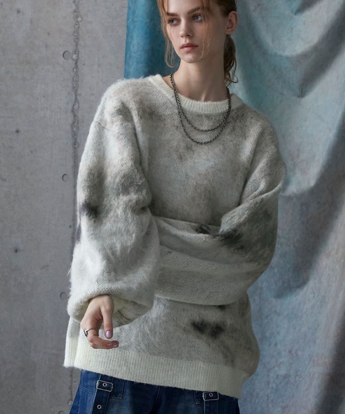 セーター ニット 「SERACE」Loose silhouette abstract shaggy knit / ルーズシルエットアブストラクトシャギ | SERACE | 10