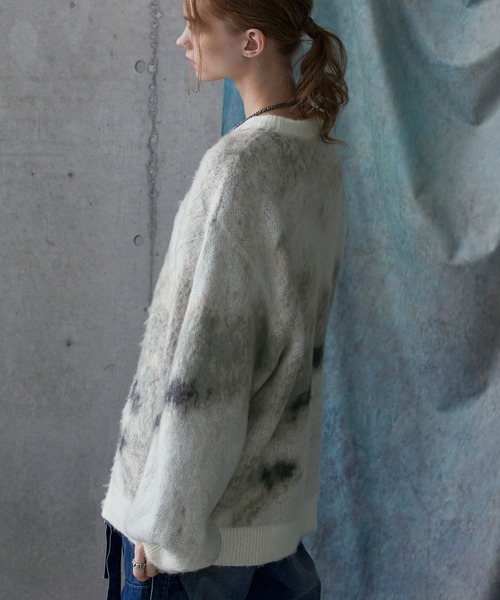 セーター ニット 「SERACE」Loose silhouette abstract shaggy knit / ルーズシルエットアブストラクトシャギ | SERACE | 11