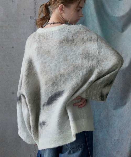 セーター ニット 「SERACE」Loose silhouette abstract shaggy knit / ルーズシルエットアブストラクトシャギ | SERACE | 12