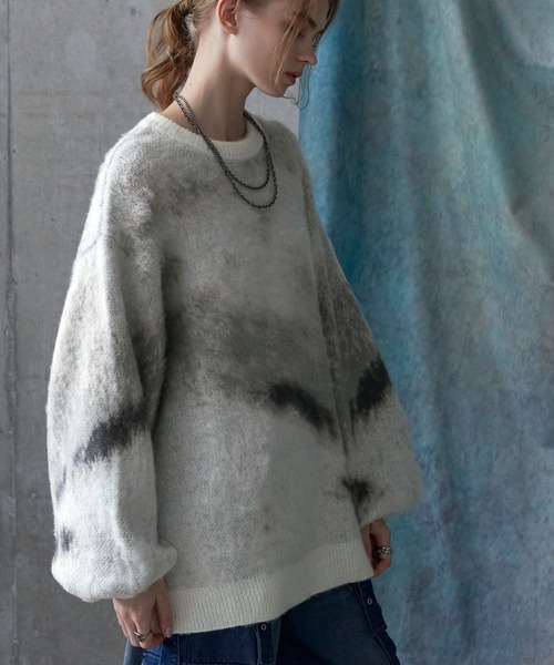 セーター ニット 「SERACE」Loose silhouette abstract shaggy knit / ルーズシルエットアブストラクトシャギ | SERACE | 13