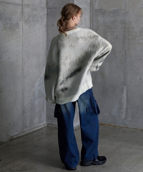 セーター ニット 「SERACE」Loose silhouette abstract shaggy knit / ルーズシルエットアブストラクトシャギ | SERACE | 20