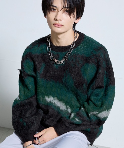 SERACE セーター ニット 「SERACE」Loose silhouette abstract shaggy
