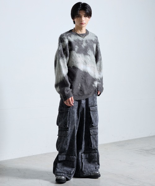 SERACE セーター ニット 「SERACE」Loose silhouette abstract shaggy
