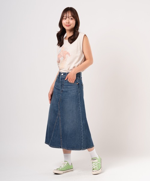 【関税込み】Levi's ミディアムスカート セール】Levi's/リーバイス ICON スカート ミディアムインディゴ