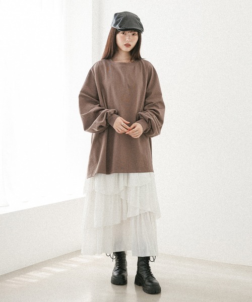 Heather tシャツ WEB限定 スーパーBIGシルエットロンT 143365