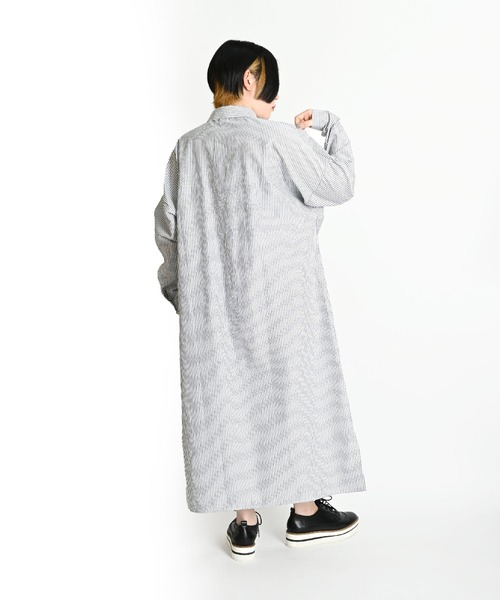 marai（マーライ） シャツワンピース ストライプ柄 ロングシャツ