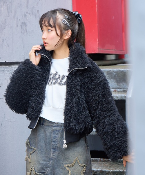 BISKEE アウター モコモコ プードルファージャケット（140cm〜160cm