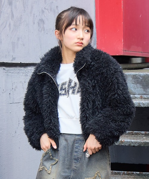 ファージャケット　もこもこアウター ショッピングゴー shoppinggo ファーコート もこもこ アウター