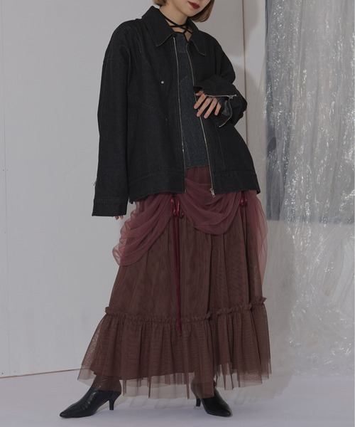 Ezick コート アウター Switching studsアソートジャケット レディース