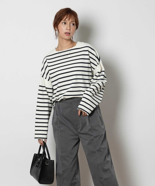 レディース　ボーダー　ロンT miniministore ボーダーtシャツ レディース 長袖ロンT