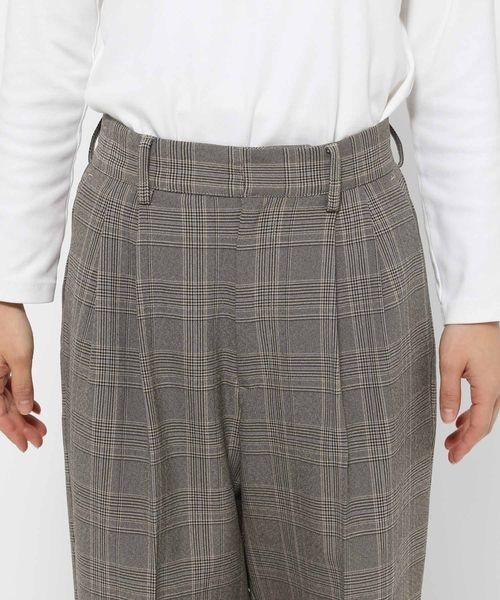 LOWRYS FARM（ローリーズファーム） スラックス パンツ チェックワイド