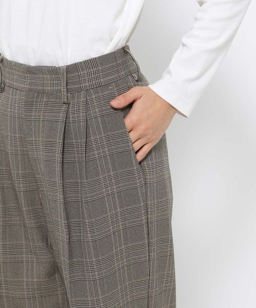 LOWRYS FARM（ローリーズファーム） スラックス パンツ チェックワイド