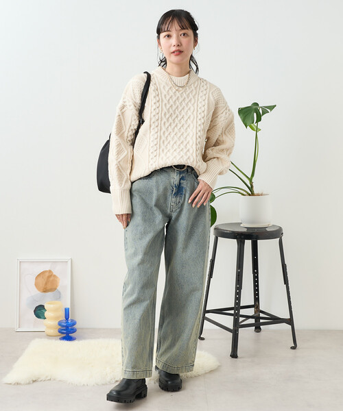 FREAK'S STORE（フリークスストア） ニット セーター ミックスケーブル