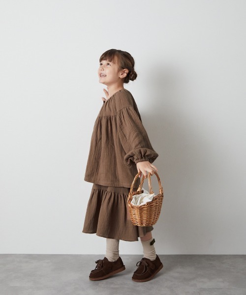 riziere 女の子　120セットアップ　2セット riziere セットアップ ダブルガーゼスカートセットアップ キッズ