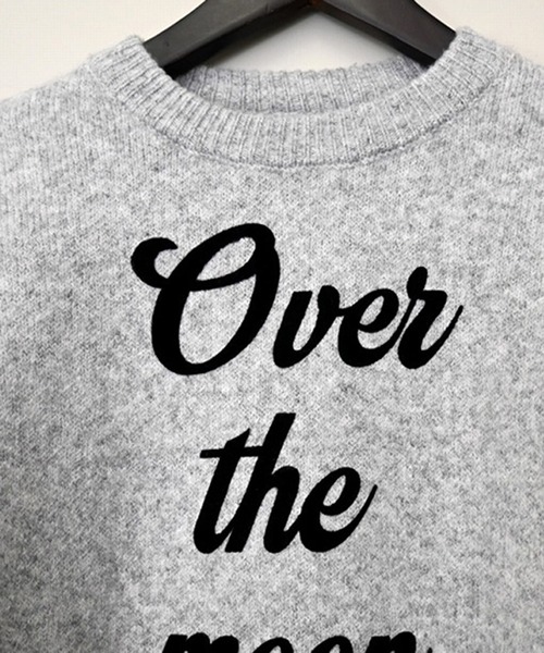 ニット セーター フロッキーロゴニットクロップドプルオーバー レディース STYLEBLOCK ニット セーター フロッキーロゴニットクロップド