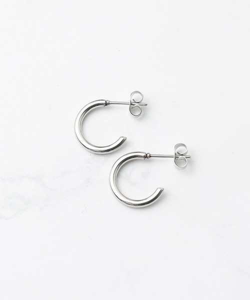 ARCHIVER ピアス Stainless Half Hoop Pierce 15mm-ハーフ フープ