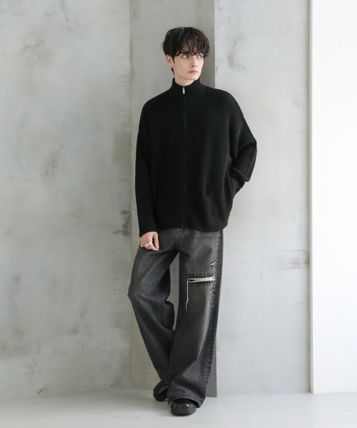 ASTRONOMY セーター ニット ビッグシルエット畦編みショート丈