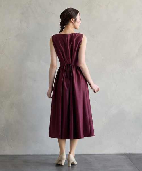 AIMER（エメ） ドレス シャンタンノースリーブフレアパーティードレス