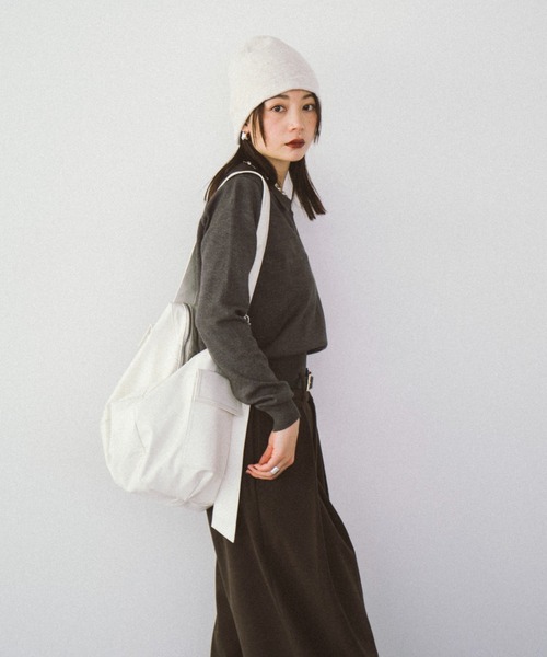 HANNE ショルダーバッグ バッグ ワイドベルトフェイクレザーバッグ 