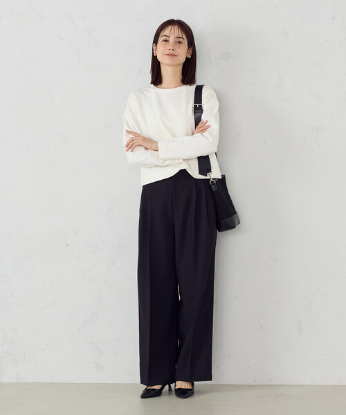 COMME CA ISM tシャツ クロップド丈長袖Tシャツ レディース