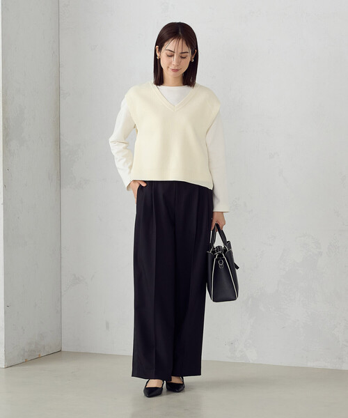 COMME CA ISM tシャツ クロップド丈長袖Tシャツ レディース