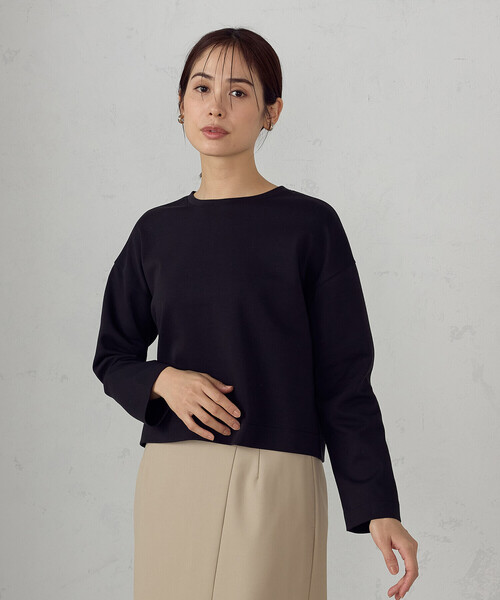 as''on クロップド丈長袖Tシャツ ホワイト COMME CA ISM tシャツ クロップド丈長袖Tシャツ レディース