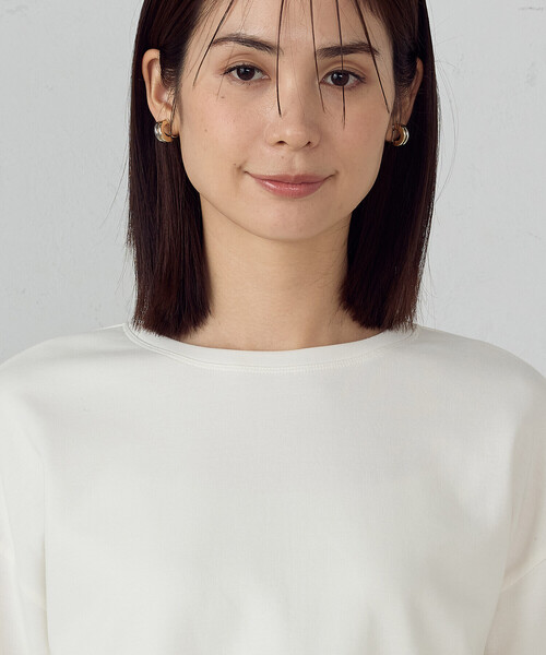 ホワイト クロップド長袖Tシャツ T.japan クロップド丈 Tシャツ（長袖）（12-60CK03-205）｜コムサイズム