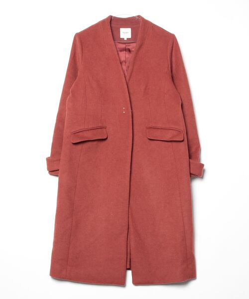 BEAMS HEART（ビームス ハート） ノーカラーコート - ブラウン