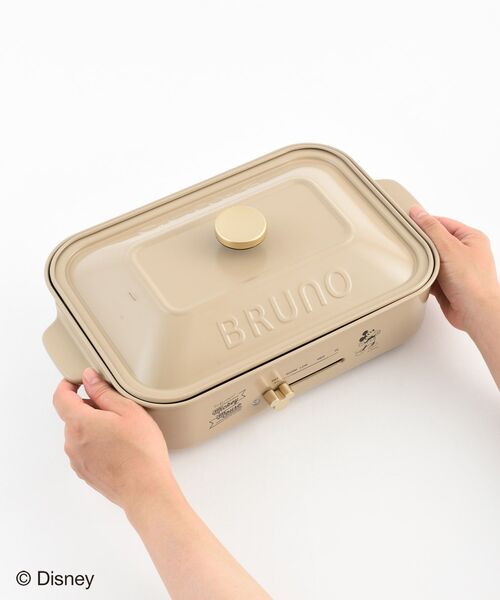 BRUNO ホットプレート ベージュ 蓋付き　鍋付 Amazon | BRUNO ブルーノ コンパクトホットプレート 本体