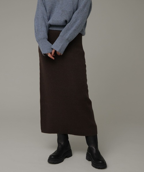 URBAN RESEARCH Sonny Label スカート 「洗濯可」ラメニットリブ