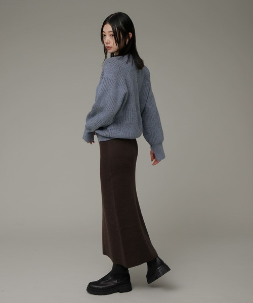 URBAN RESEARCH Sonny Label スカート 「洗濯可」ラメニットリブ