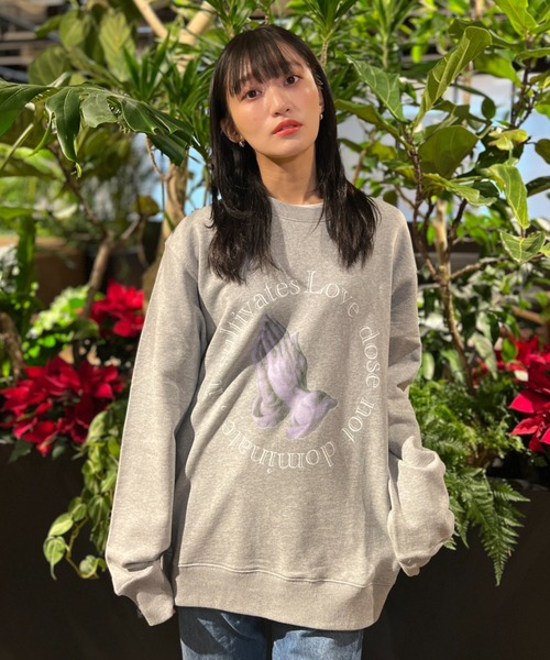 トレーナー スウェット 「ZOZOTOWN限定」LHP×Himika Akaneya/「合掌」UpDRIFT crewneck sweat(UNISE