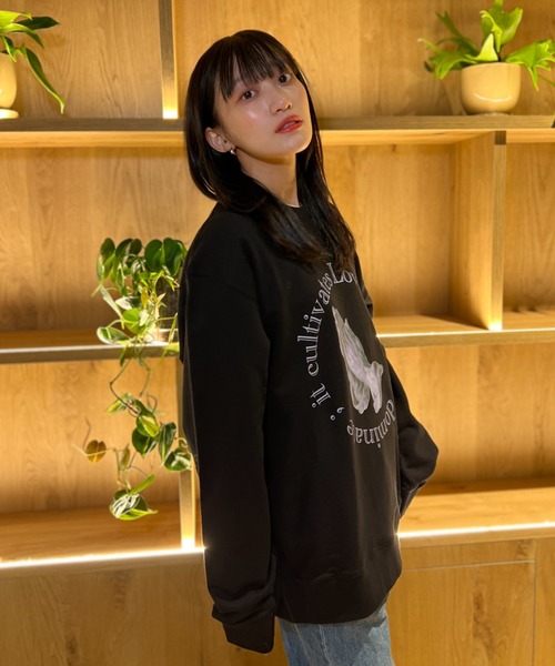 トレーナー スウェット 「ZOZOTOWN限定」LHP×Himika Akaneya/「合掌」UpDRIFT crewneck sweat(UNISE L.H.P トレーナー スウェット 「ZOZOTOWN限定」LHP×Himika