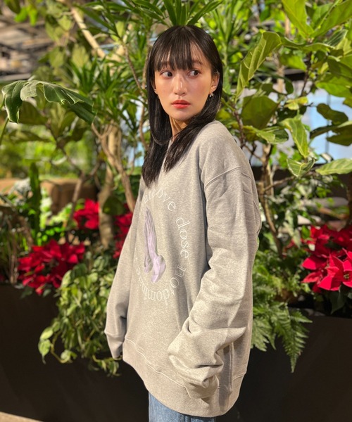 トレーナー スウェット 「ZOZOTOWN限定」LHP×Himika Akaneya/「合掌」UpDRIFT crewneck sweat(UNISE L.H.P トレーナー スウェット 「ZOZOTOWN限定」LHP×Himika