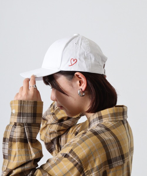 Ree&Mee キャップ 帽子 サイズ調整付き ハート ロゴ刺繍 CAP 帽子