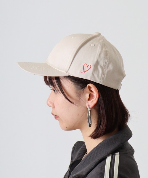 Ree&Mee キャップ 帽子 サイズ調整付き ハート ロゴ刺繍 CAP 帽子