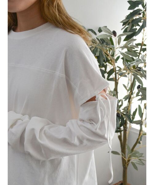Ungrid tシャツ スリットデザインロングスリーブTee レディース