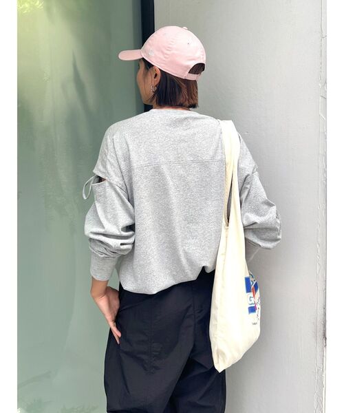 Ungrid スリットデザインロングスリーブTee Ungrid tシャツ スリットデザインロングスリーブTee レディース