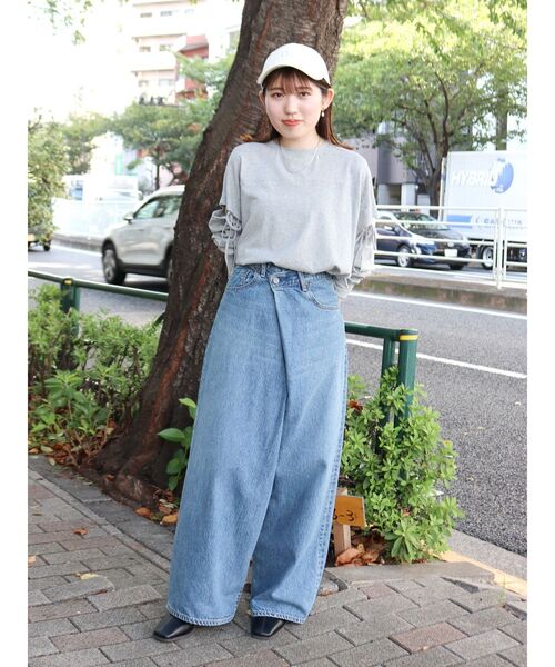 Ungrid スリットデザインロングスリーブTee Ungrid tシャツ スリットデザインロングスリーブTee レディース