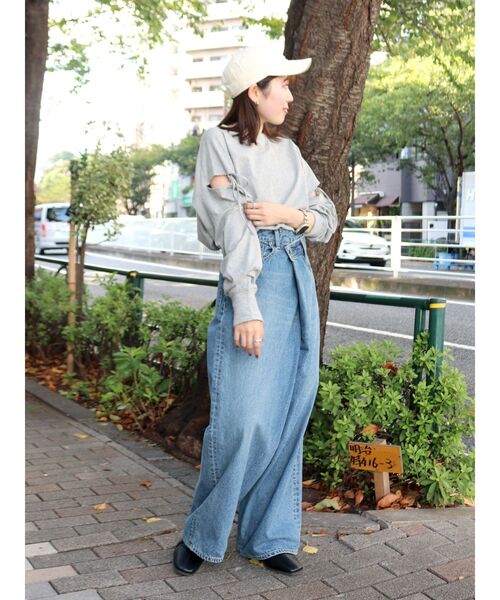 Ungrid スリットデザインロングスリーブTee Ungrid tシャツ スリットデザインロングスリーブTee レディース