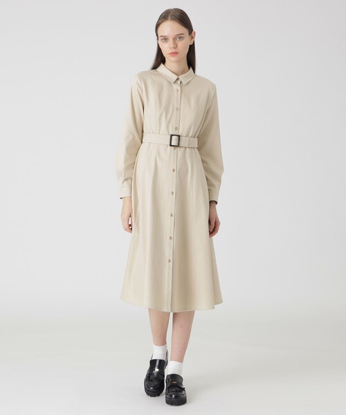 BLUE LABEL CRESTBRIDGE ワンピース スラブシャンブレーデニム