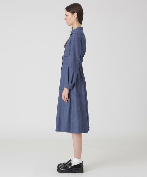 ブルーレーベルクレストブリッジ　シャンブレーワンピース BLUE LABEL CRESTBRIDGE ワンピース スラブシャンブレーデニム