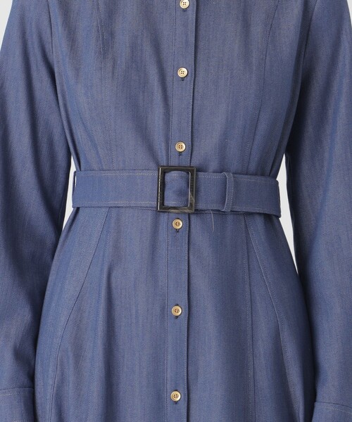 ☆美品☆ BLUE LABEL CRESTBRIDGE デニムシャツワンピース ブルーレーベルクレストブリッジ BLUE LABEL CRESTBRIDGE デニム
