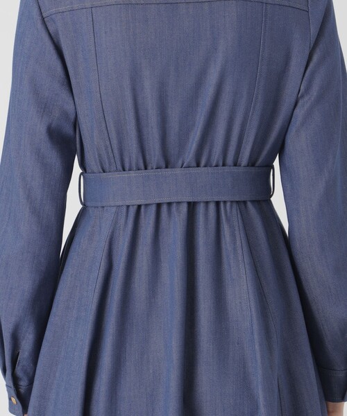☆美品☆ BLUE LABEL CRESTBRIDGE デニムシャツワンピース ブルーレーベルクレストブリッジ BLUE LABEL CRESTBRIDGE デニム