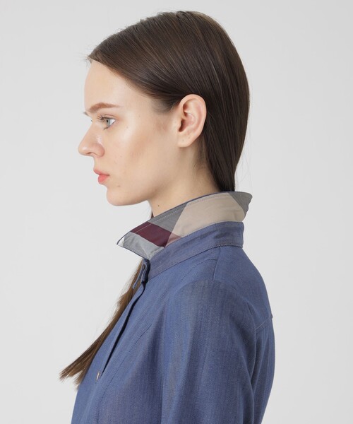 BLUE LABEL CRESTBRIDGE ワンピース スラブシャンブレーデニム