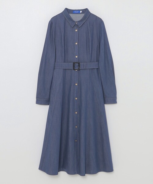 ☆美品☆ BLUE LABEL CRESTBRIDGE デニムシャツワンピース ブルーレーベルクレストブリッジ BLUE LABEL CRESTBRIDGE デニム