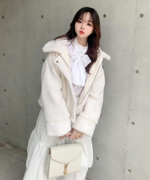 titty＆Co. PETIT by poyo」 ブルゾン FREE オフホワイト レディース