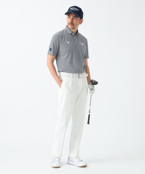 ゴルフ　シャツ セール】MALBON ギンガムチェック フルオープンシャツ【adidas