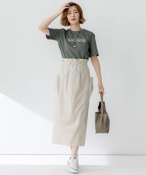 tシャツ 「洗える」CA ME TENTE ロゴ TEE レディース 23区 tシャツ 「洗える」CA ME TENTE ロゴ TEE レディース