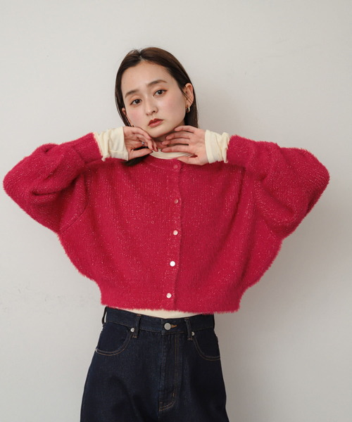 SENSE OF PLACE by URBAN RESEARCH ニットカーディガン ONE レッド